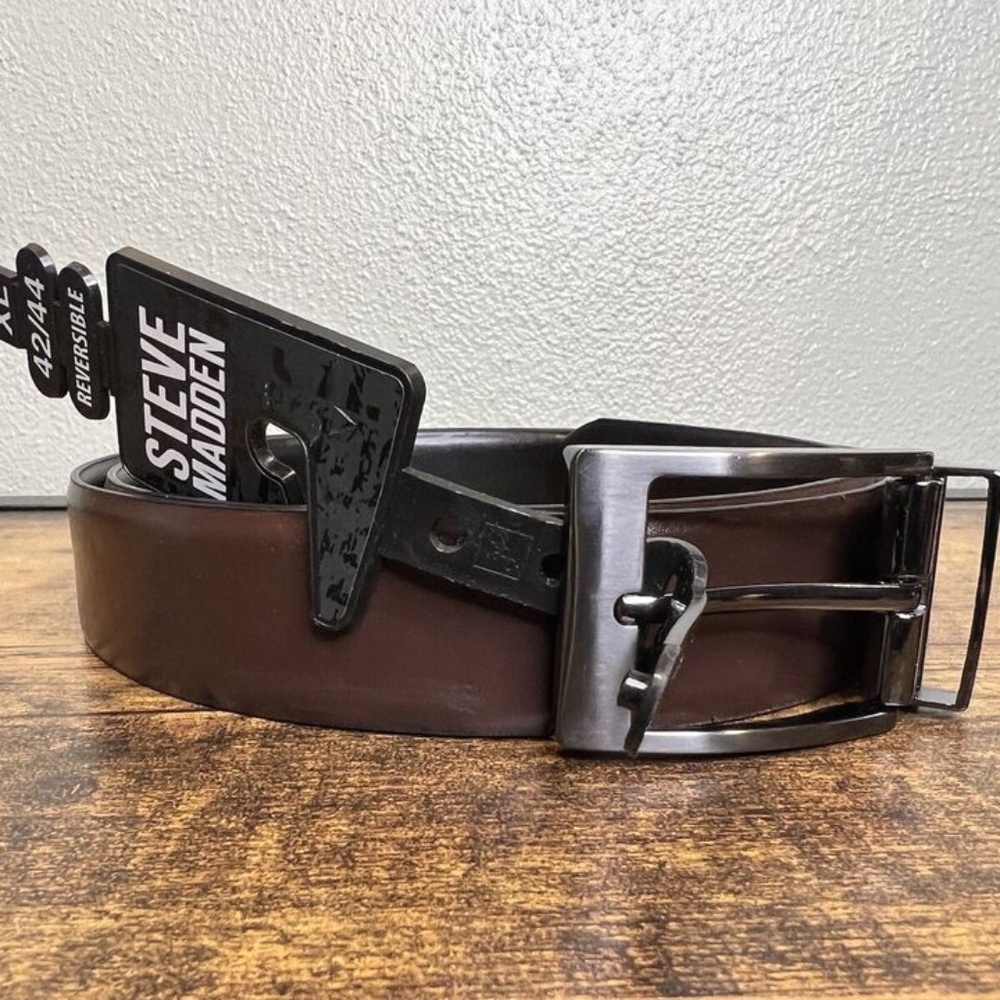 Steve Madden Men's Black Brown Reversible Belt Size XL(42-44) NWT